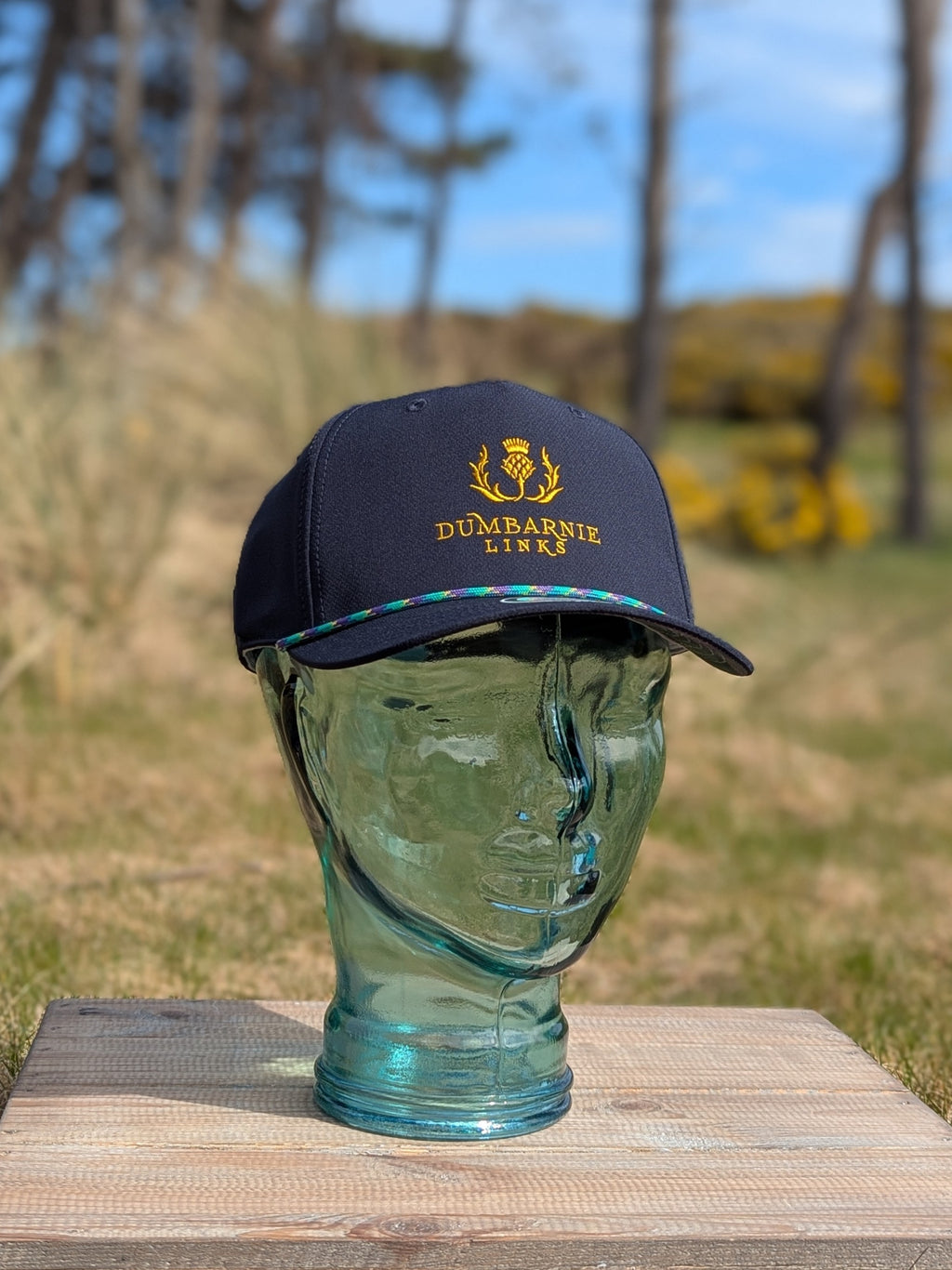 Ahead Tartan Rope Cap in Navy