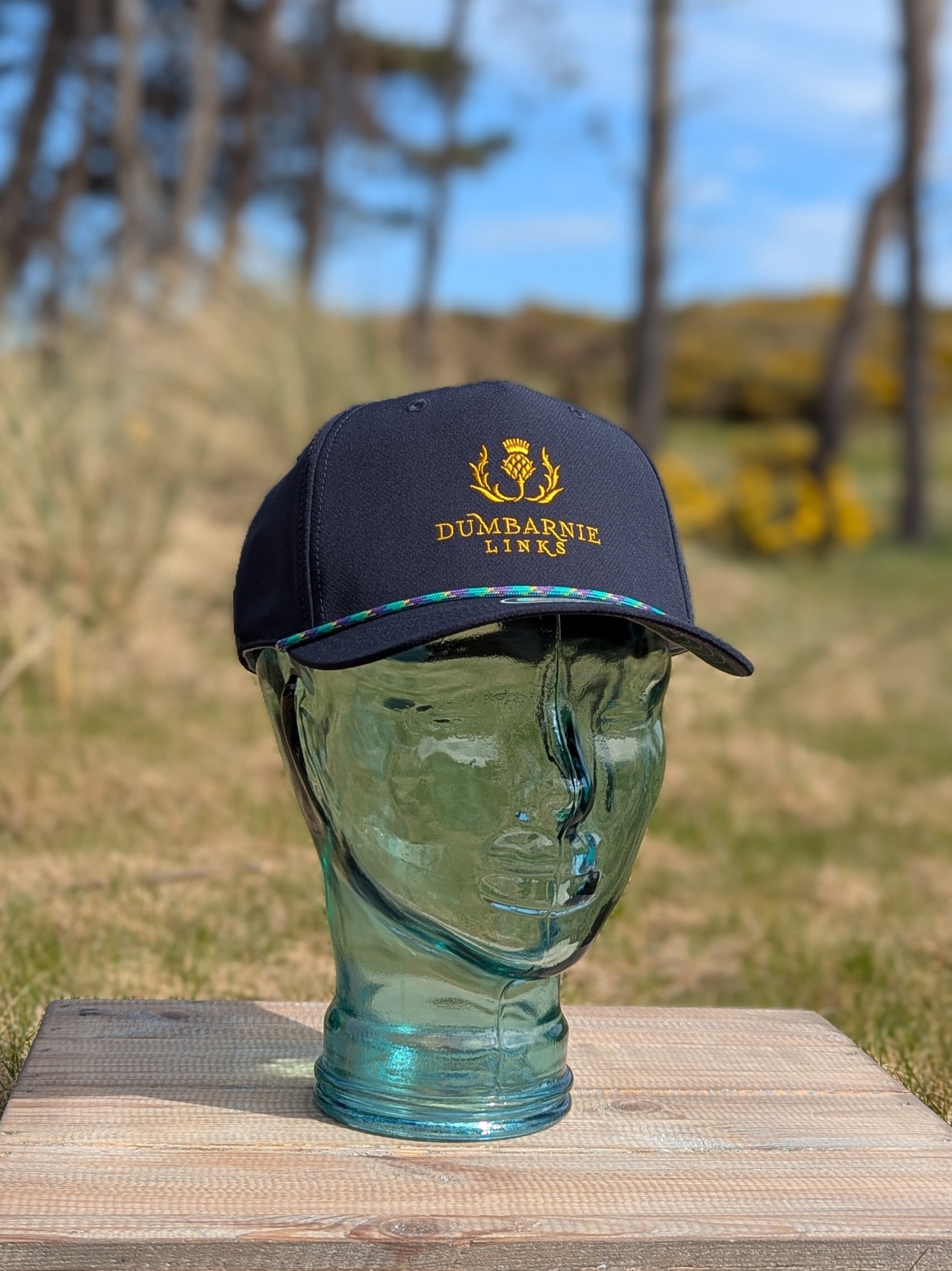 Ahead Tartan Rope Cap in Navy