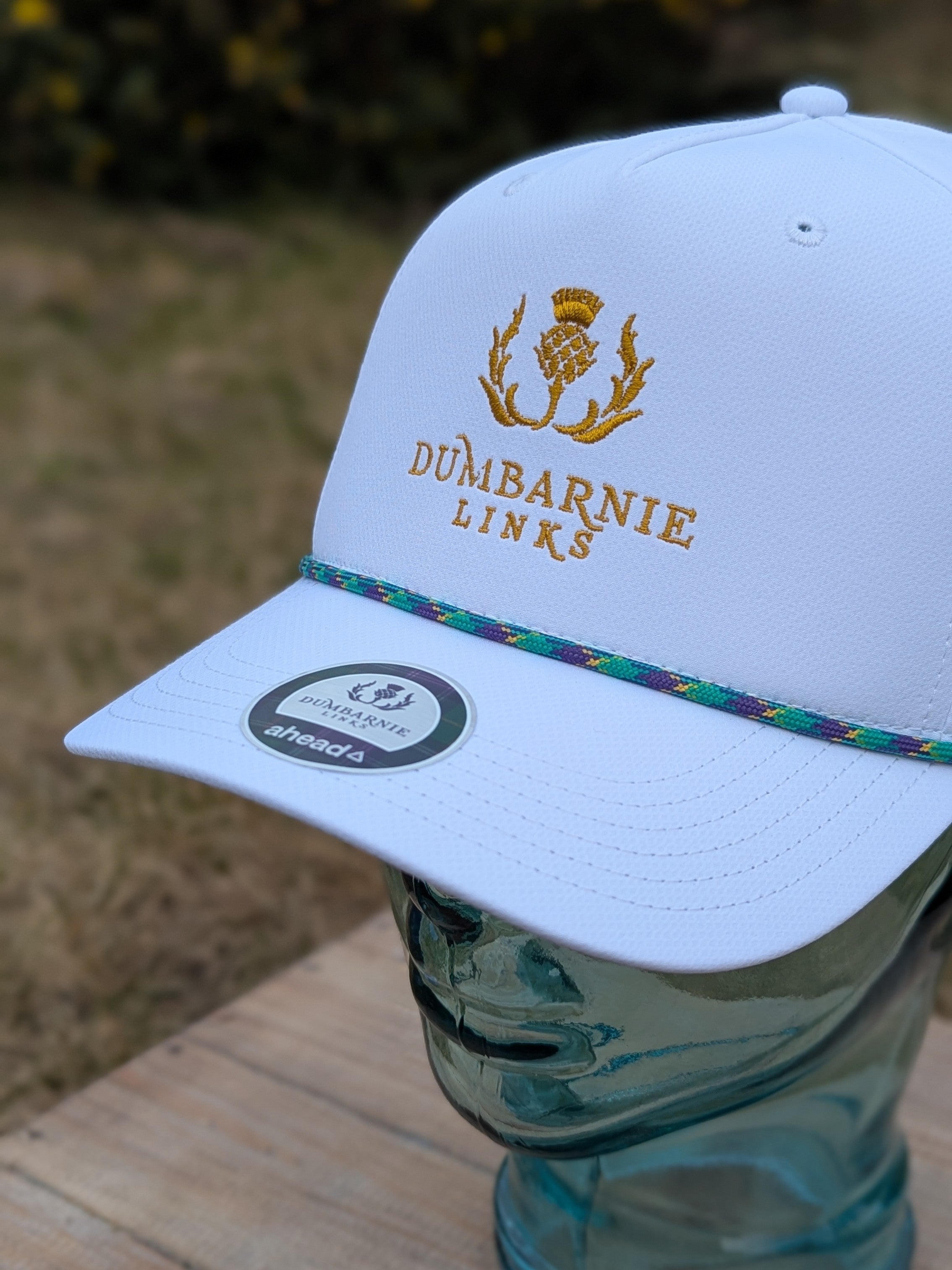 Ahead Tartan Rope Cap in White