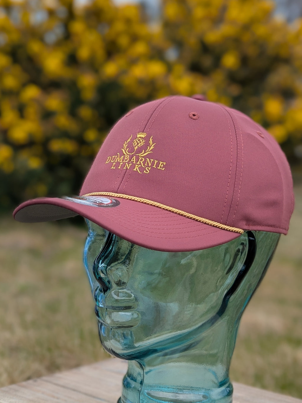 Performance Rope Cap in Black Cherry/Gold