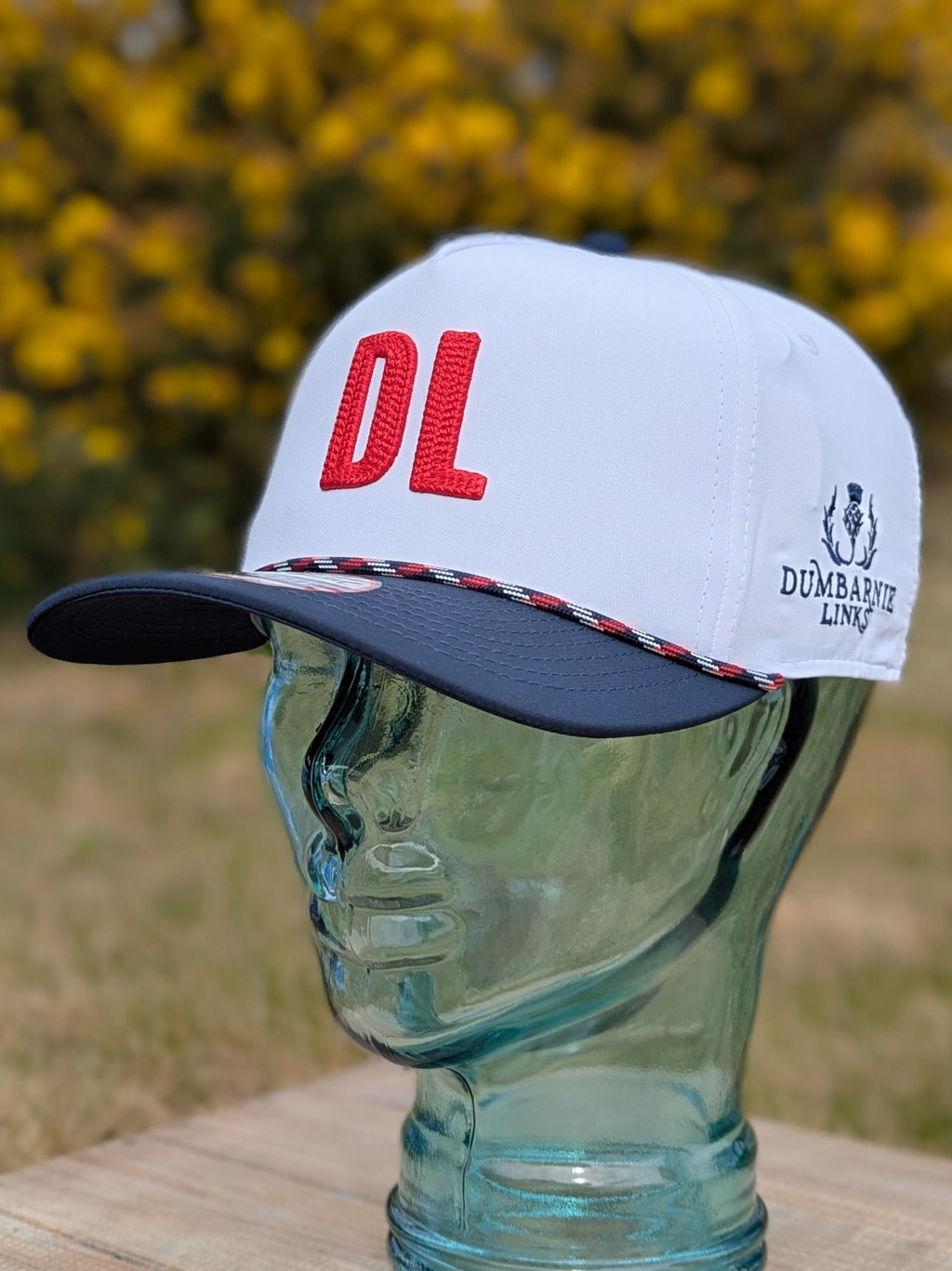 Performance Rope Tour Cap in White & Navy