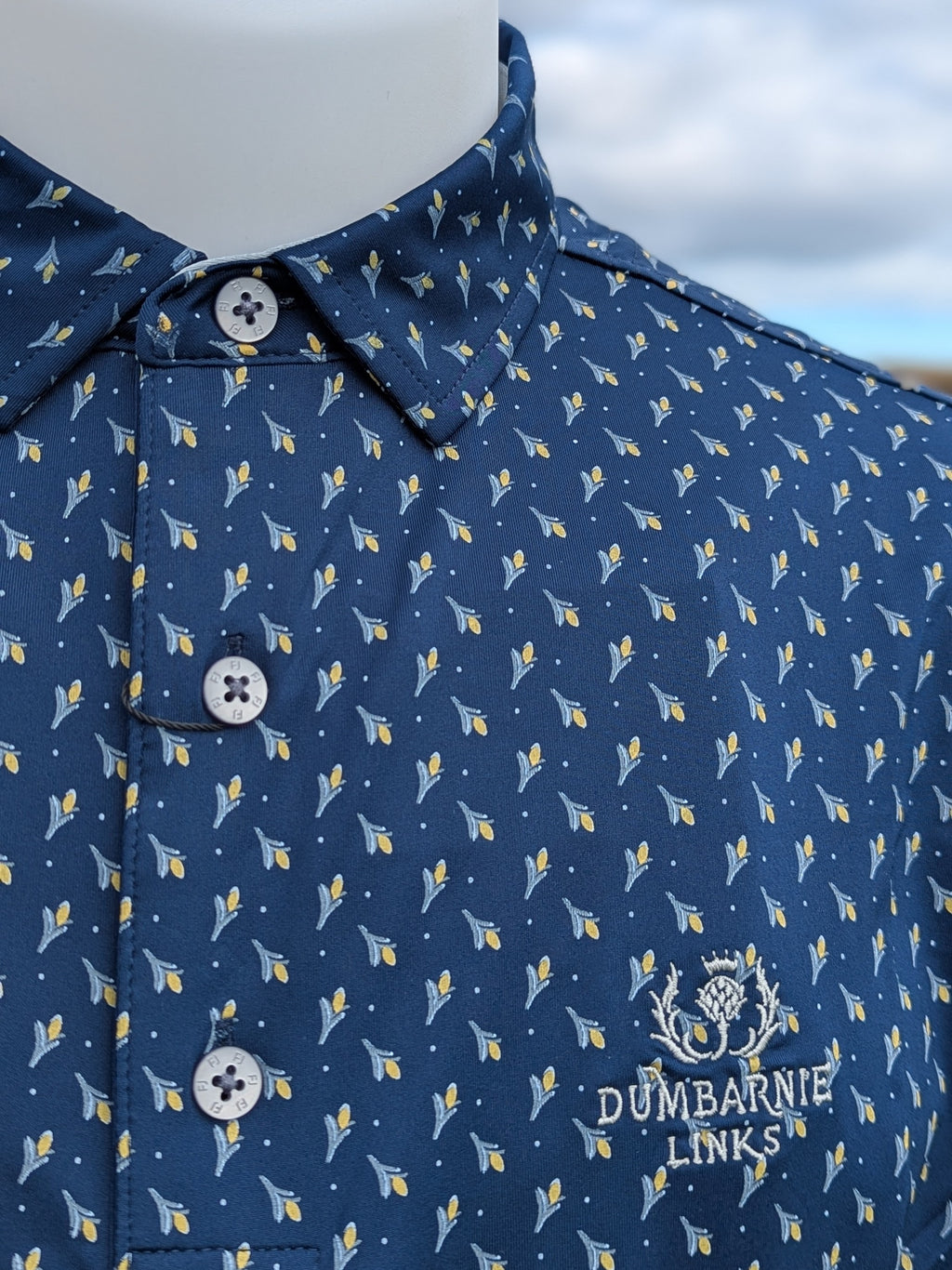 Footjoy Flower Bud Print Polo