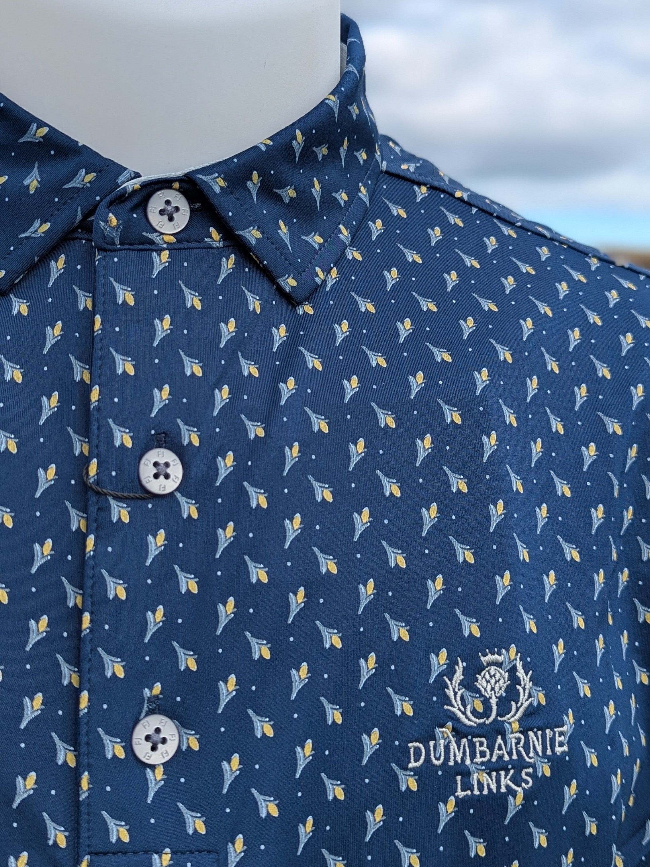 Footjoy Flower Bud Print Polo