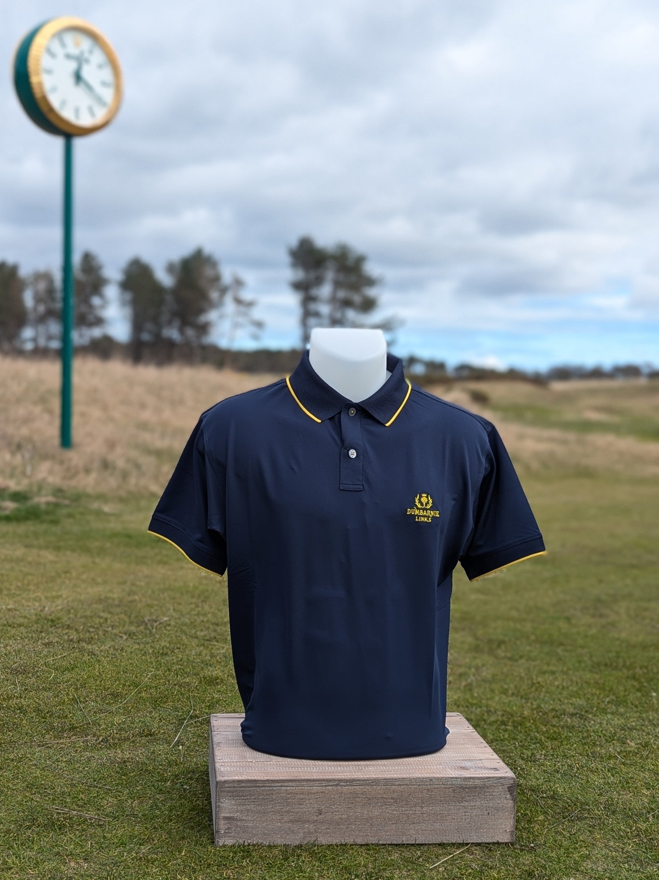 Footjoy Navy Tipped Pique Polo