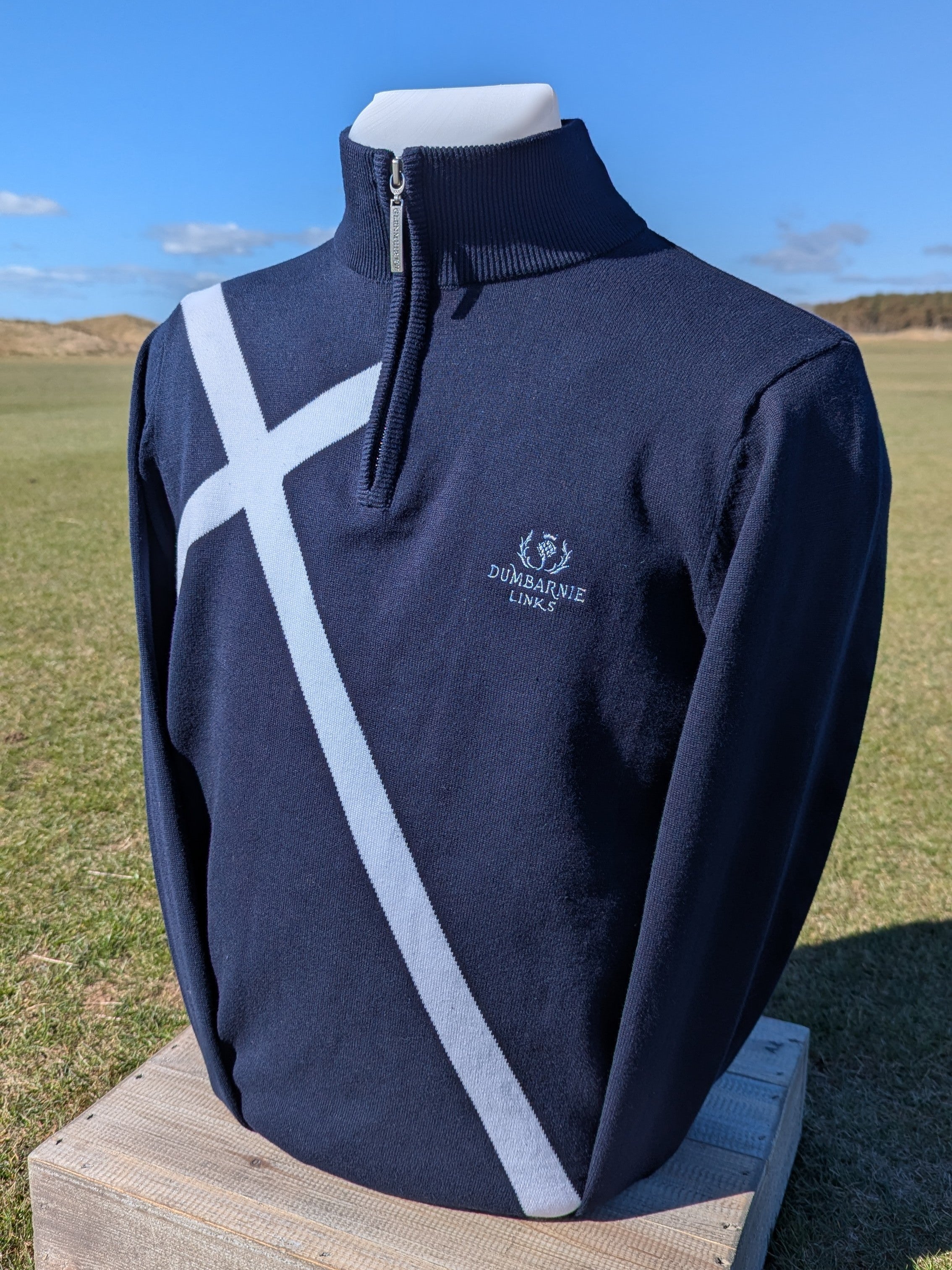 Glenmuir Saltire Sweater in Navy