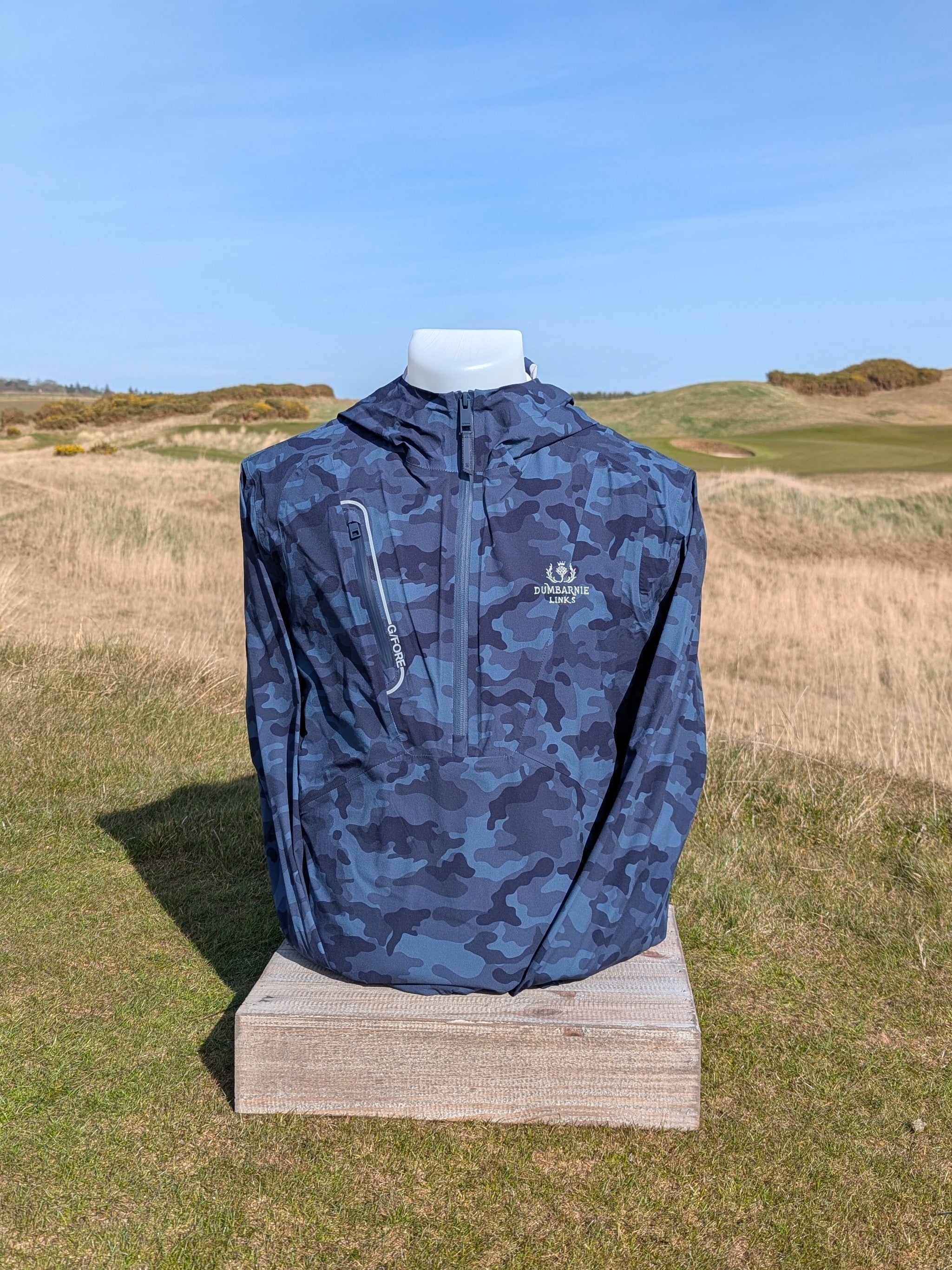 G/Fore Camo Tech Hooded Pullover Rain Jacket