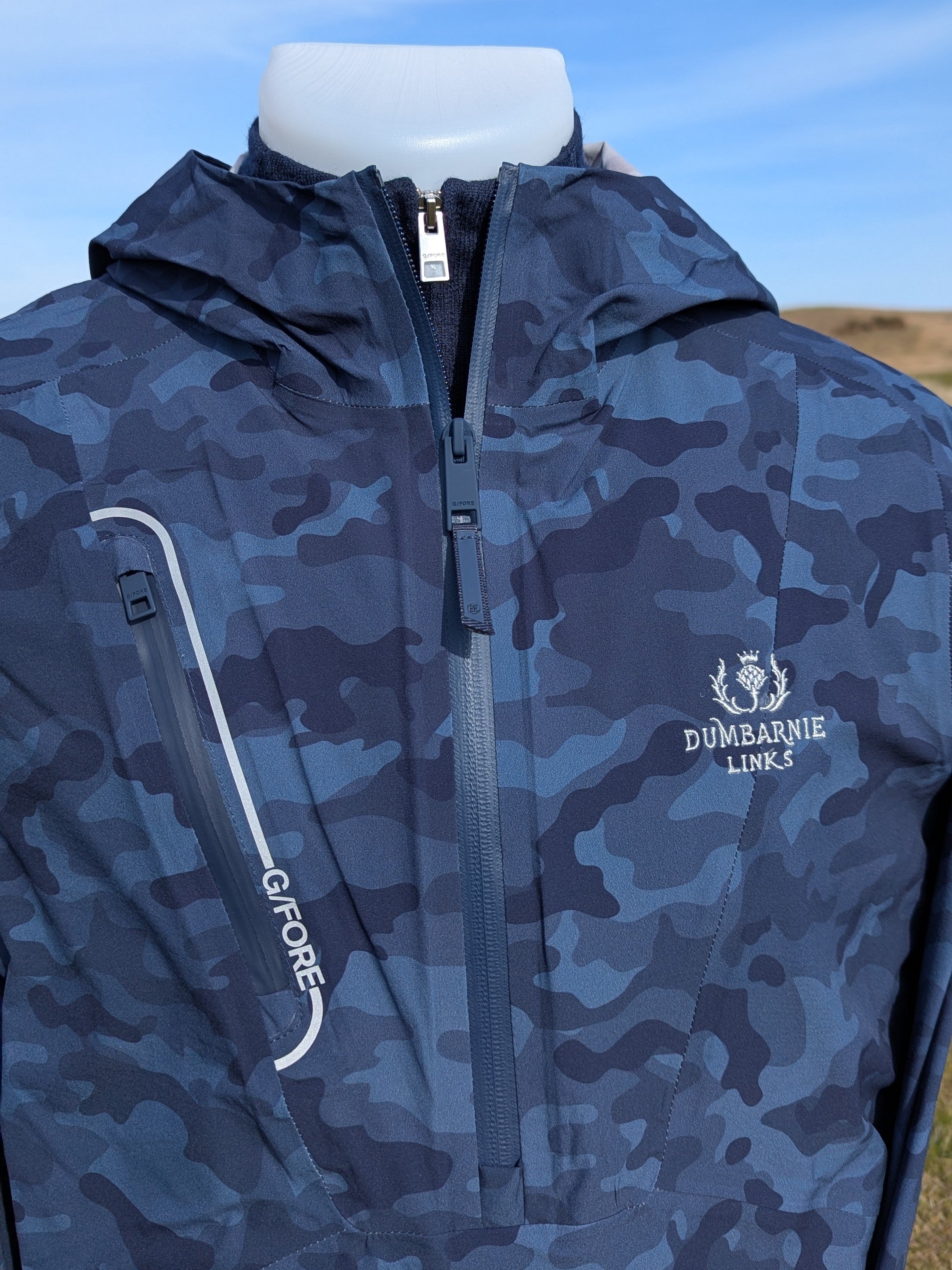 G/Fore Camo Tech Hooded Pullover Rain Jacket