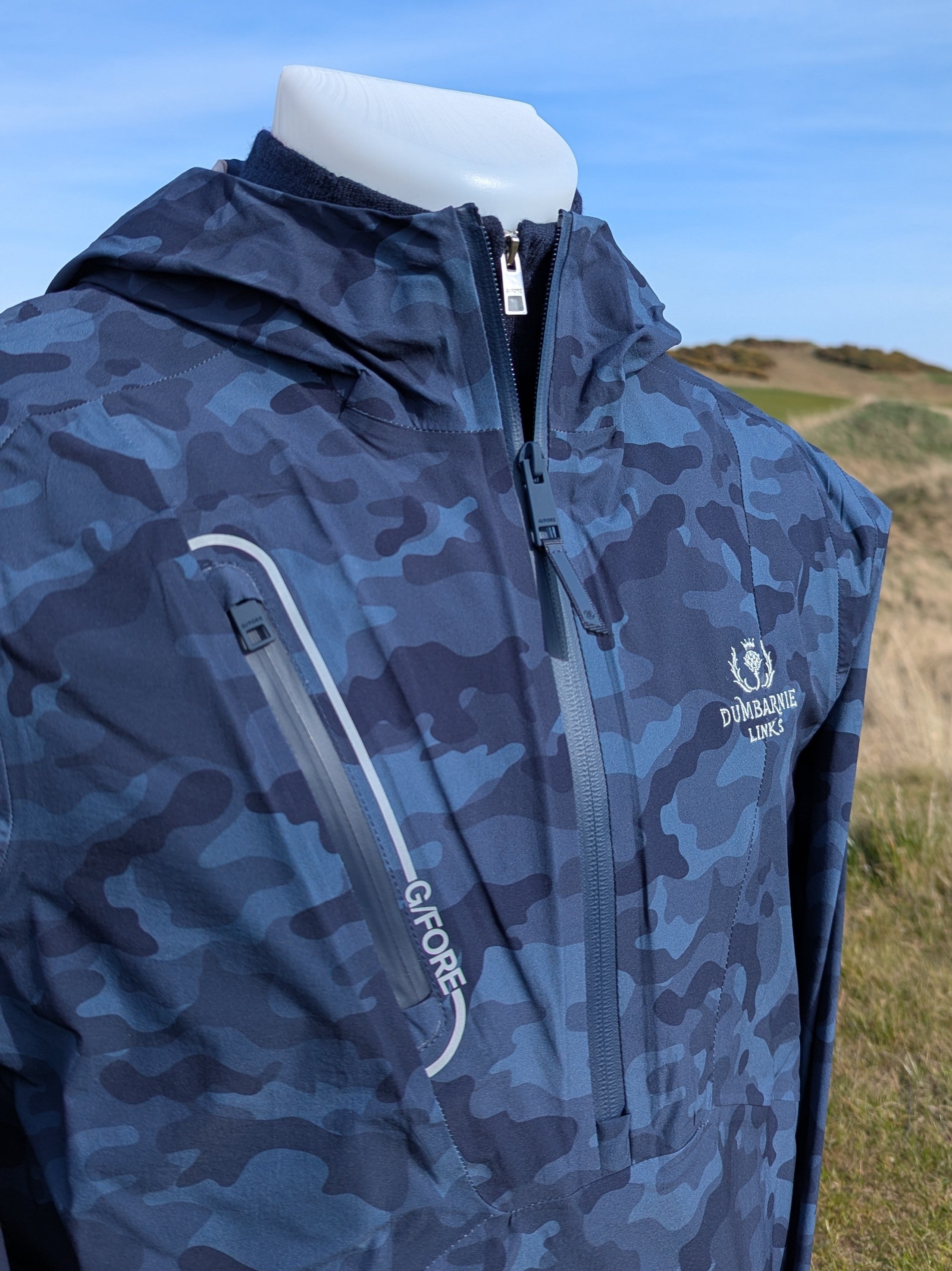 G/Fore Camo Tech Hooded Pullover Rain Jacket