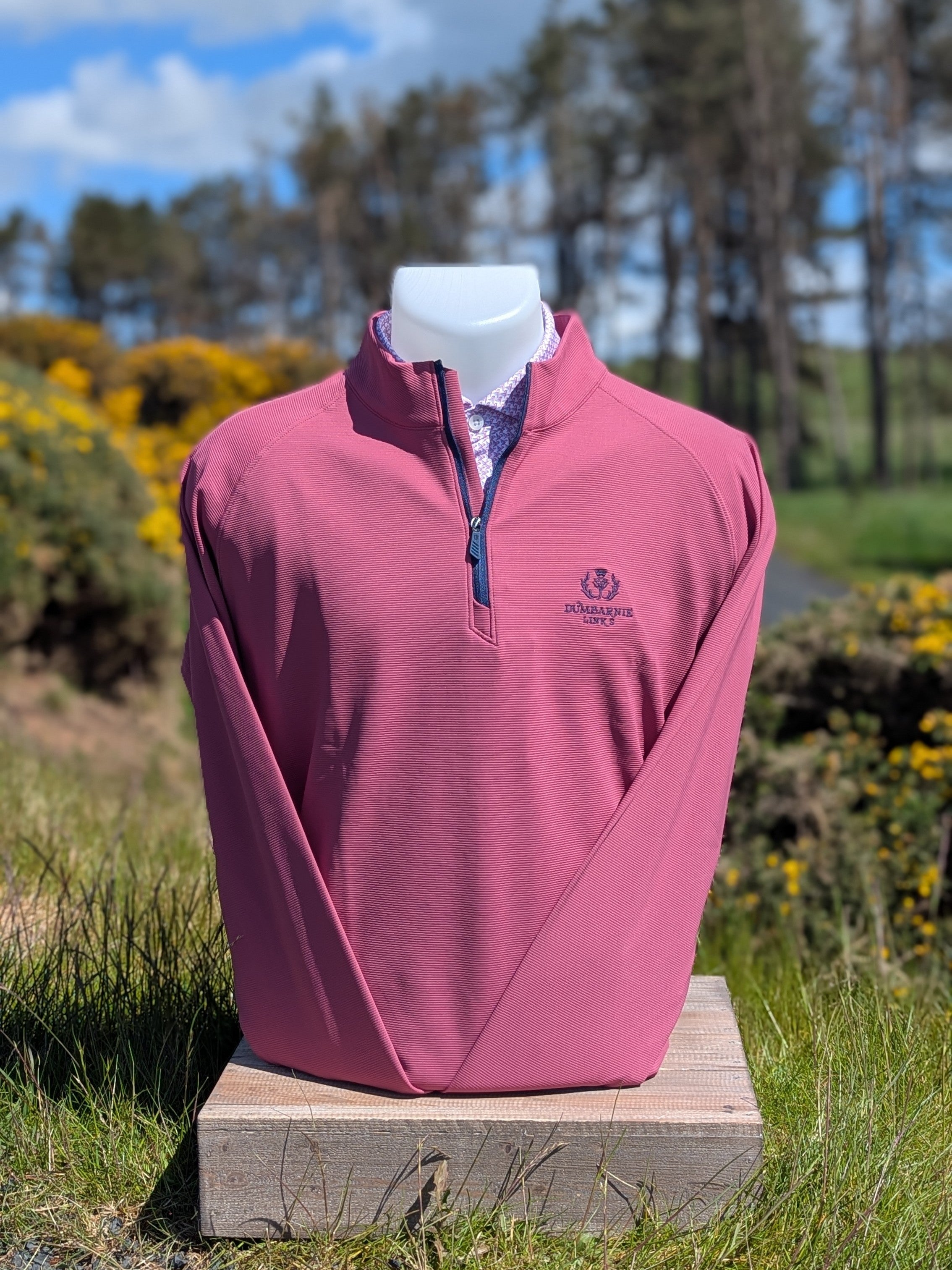 Holderness & Bourne The Stuart Quarter-Zip in Cabernet