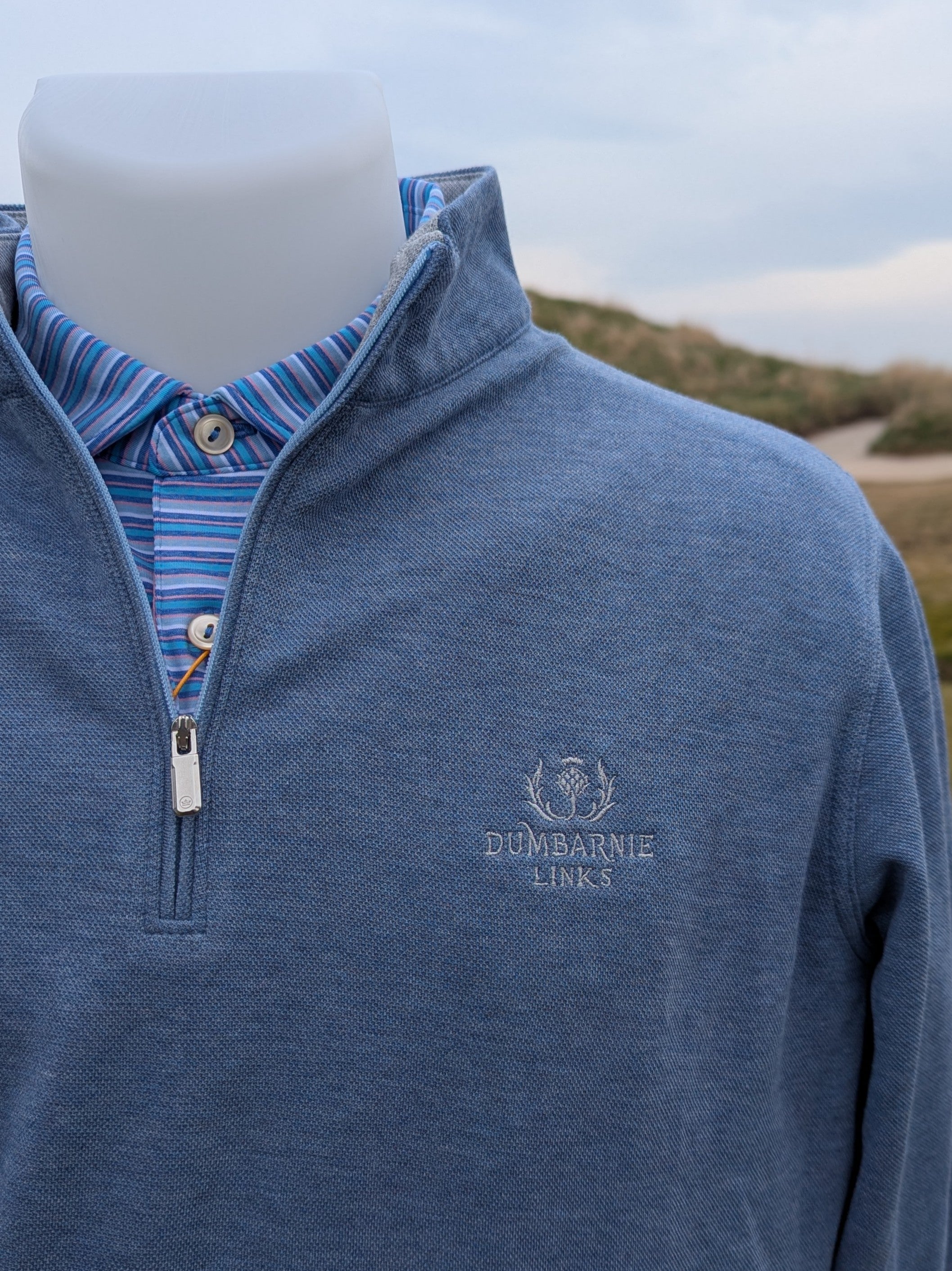 Peter Millar Crown Comfort Pullover in Blue Freesia