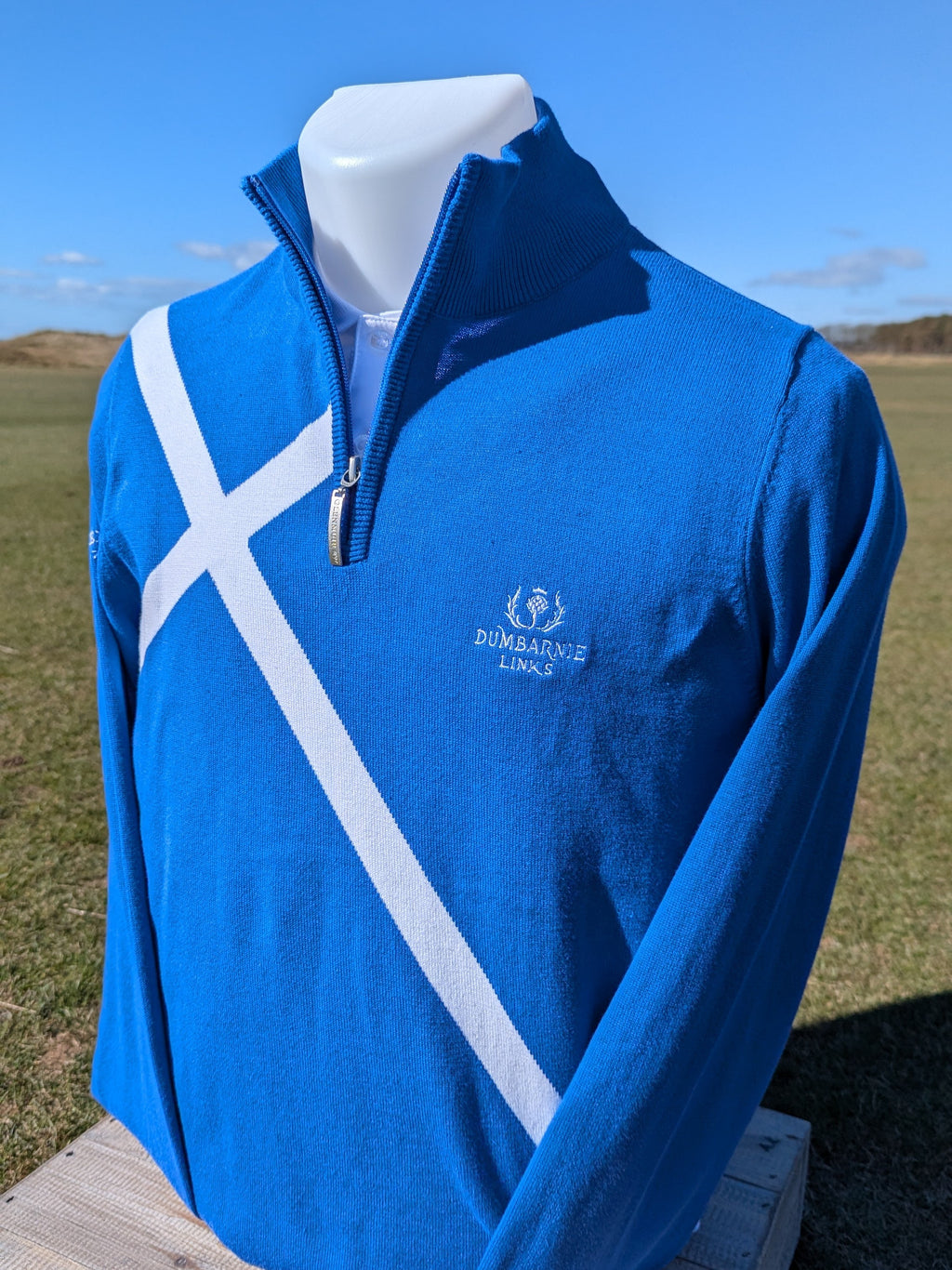 Glenmuir Saltire Sweater in Tahiti Blue