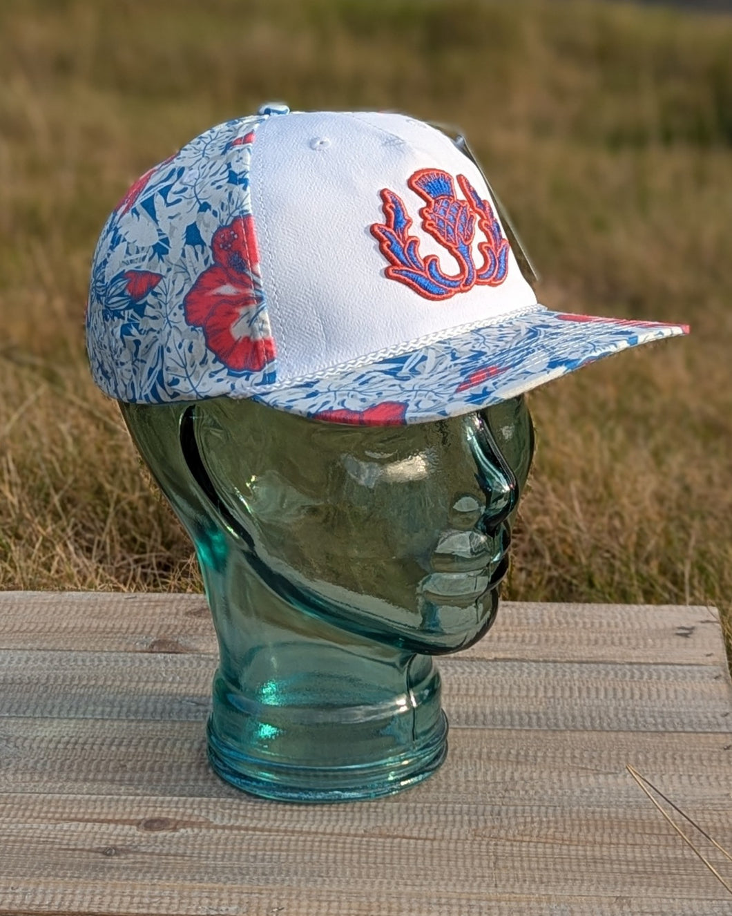 Tropical Print Flat Brim Cap