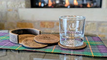 Load image into Gallery viewer, Leather Coaster Set in Dark Brown
