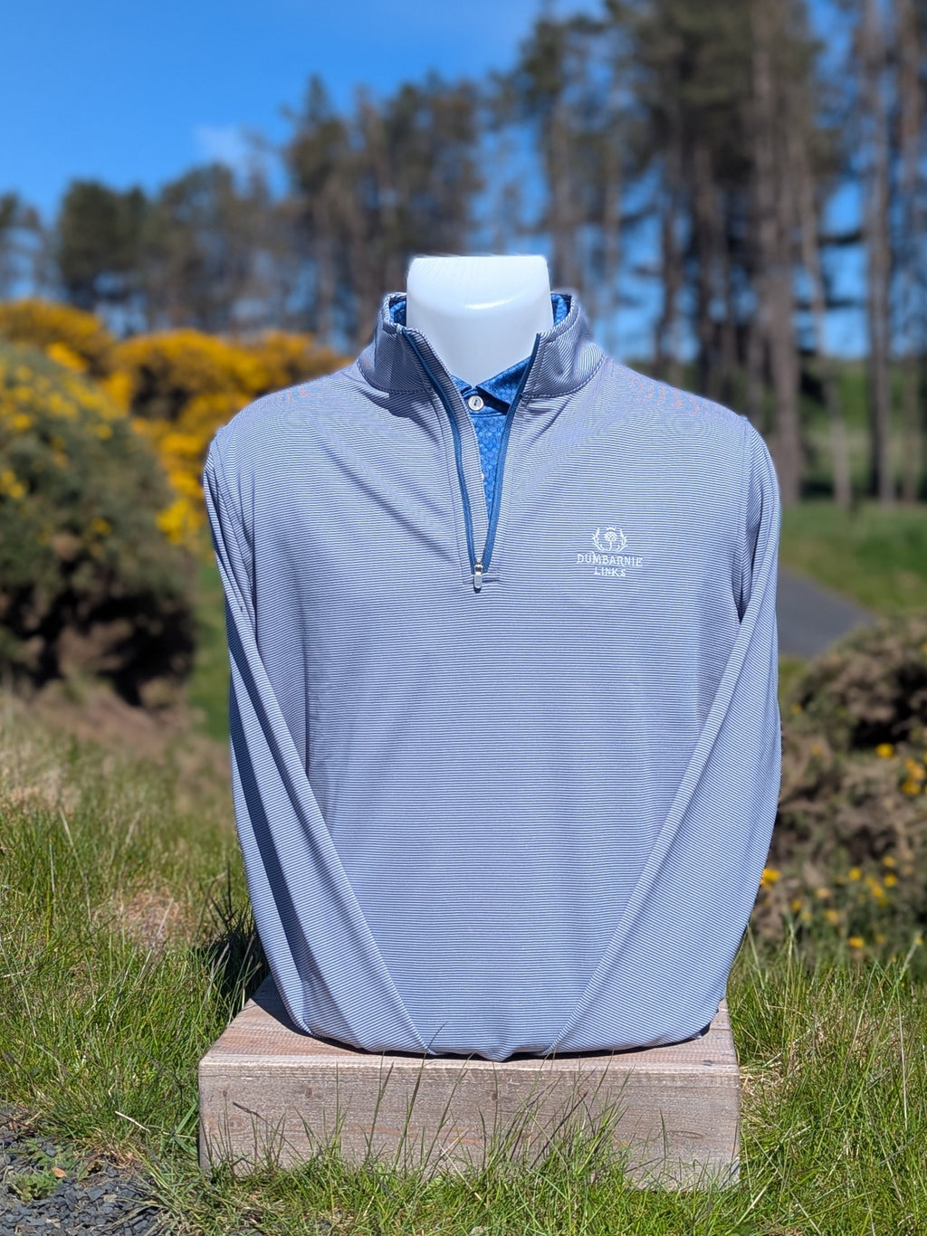 Peter Millar Perth Sugar Stripe Performance 1/4 Zip