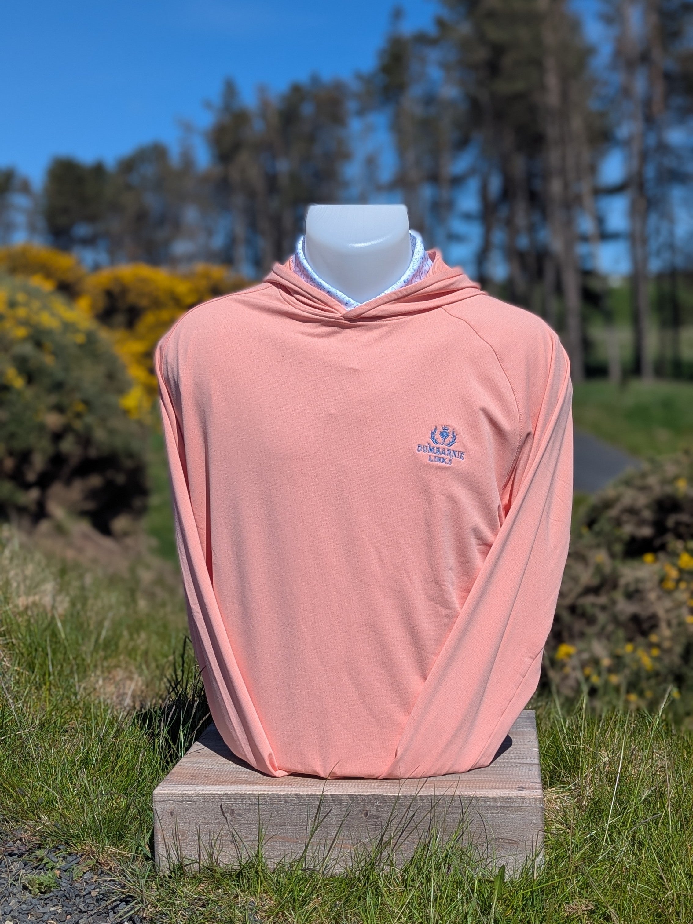 Peter Millar Pine Apricot Performance Hoodie