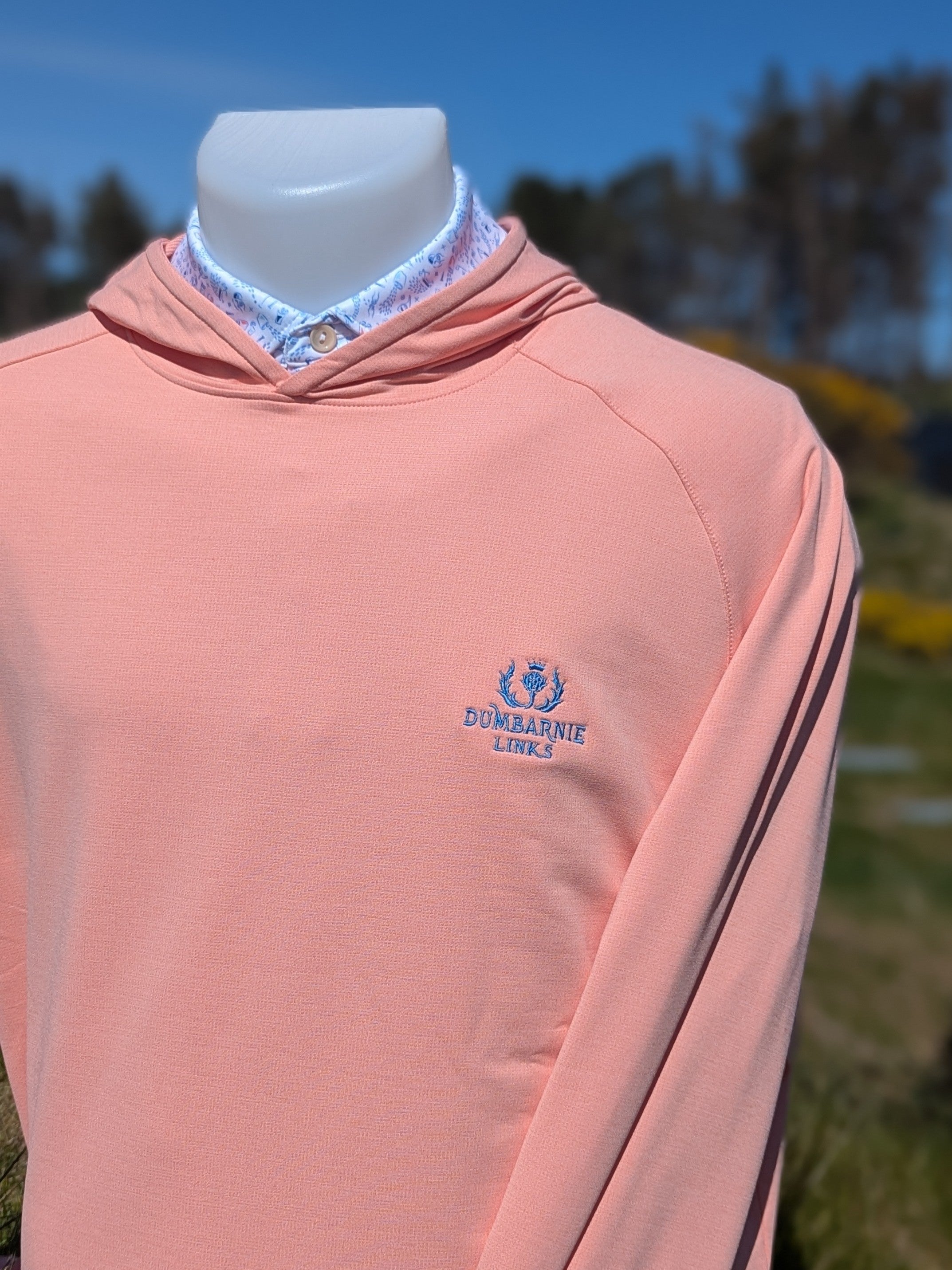 Peter Millar Pine Apricot Performance Hoodie