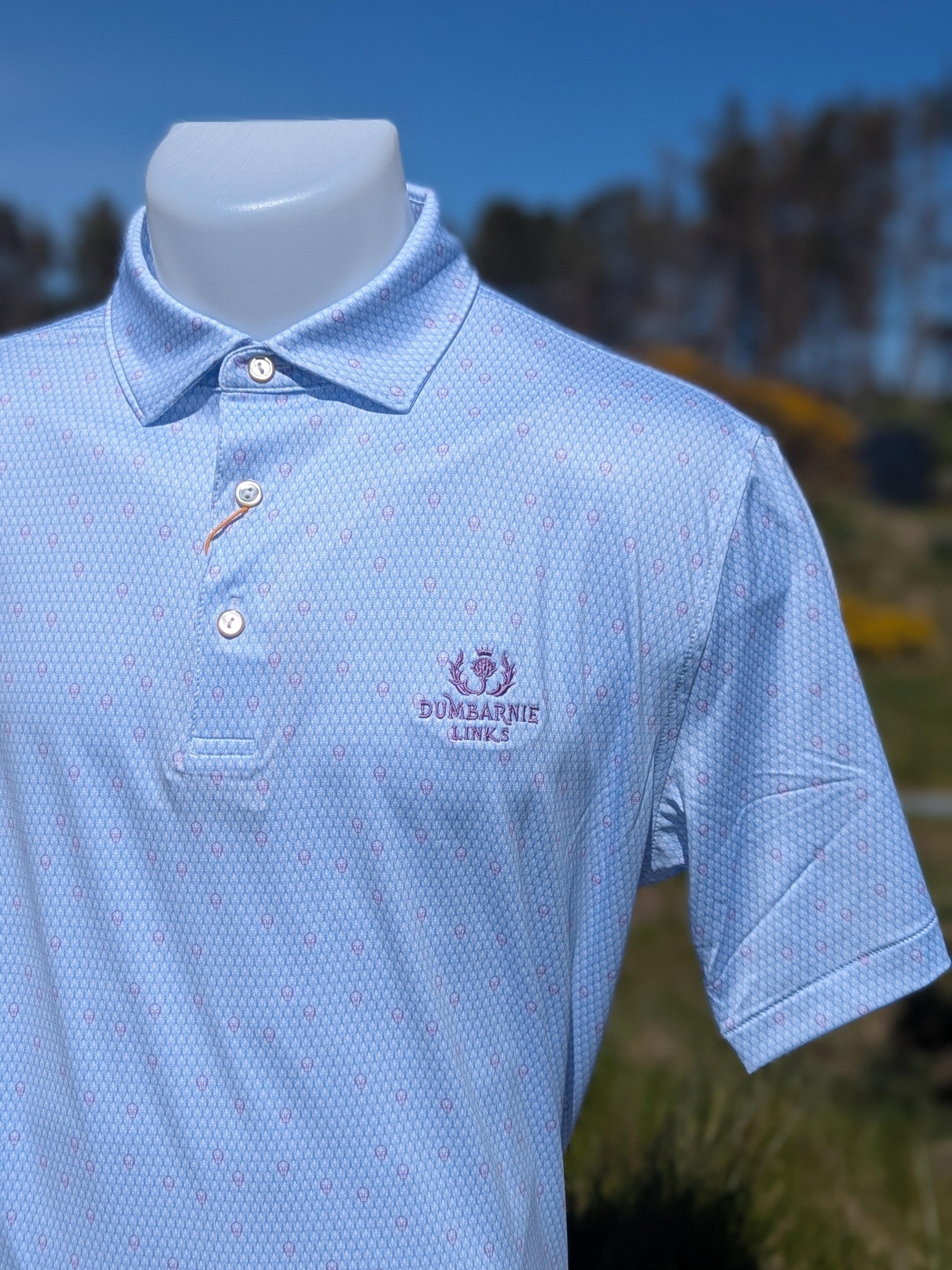 Peter Millar Geo Skull Performance Jersey Polo