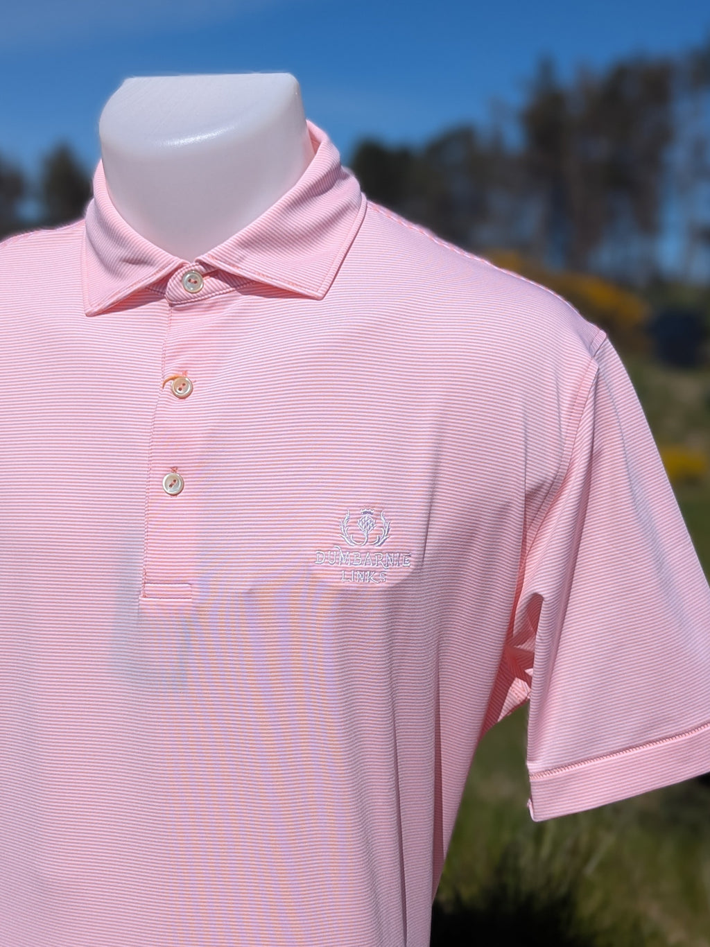 Peter Millar Jubilee Apricot Performance Jersey Polo