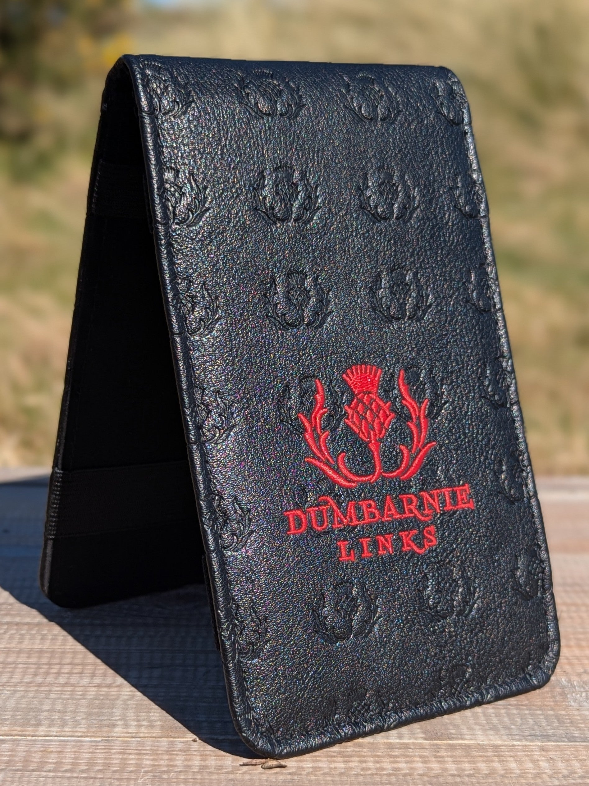 Scorecard Holder with Embossed Thistle Logo