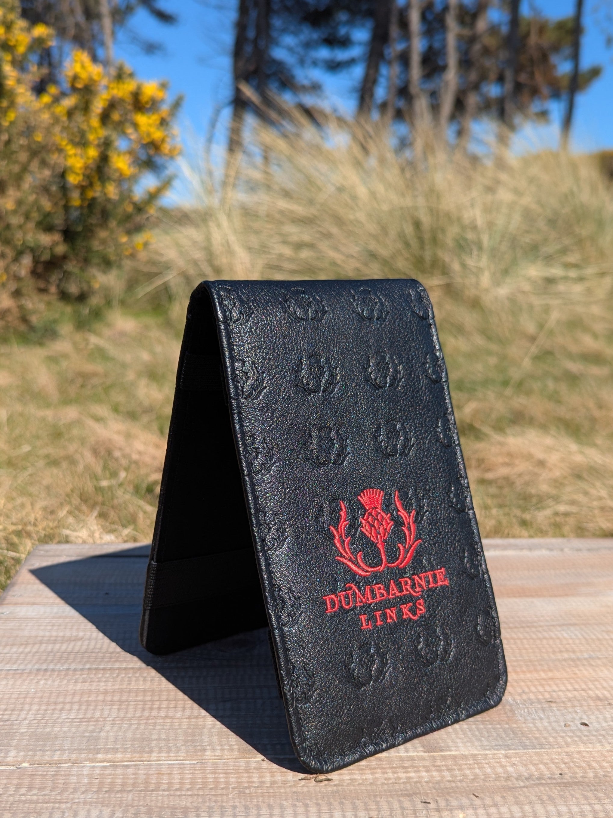 Scorecard Holder with Embossed Thistle Logo