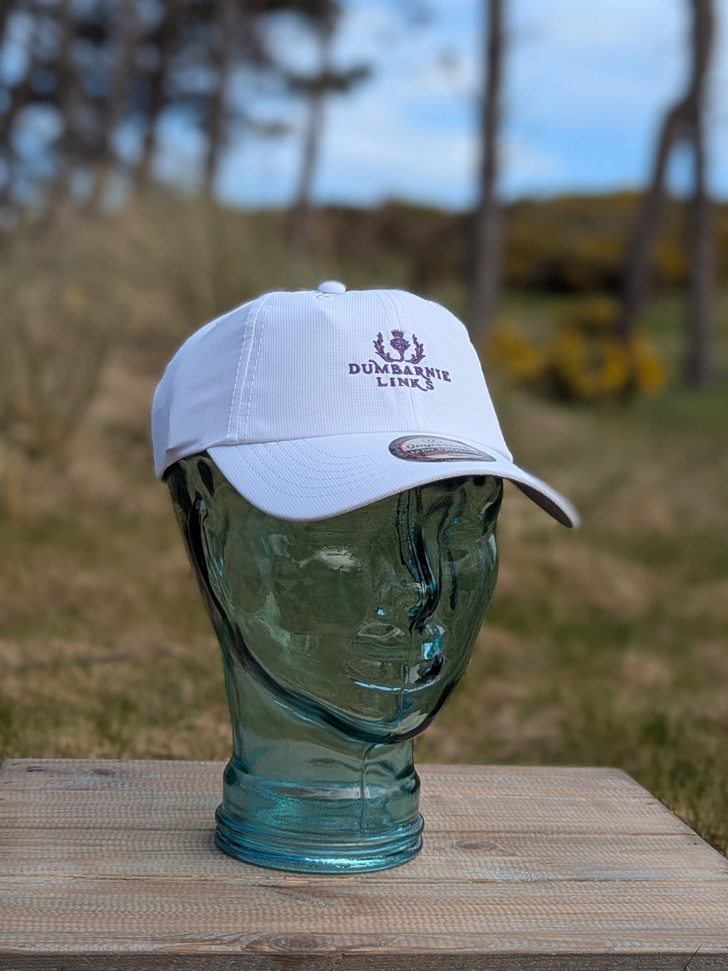 Small Fit Original Performance Cap in White with Purple Logo