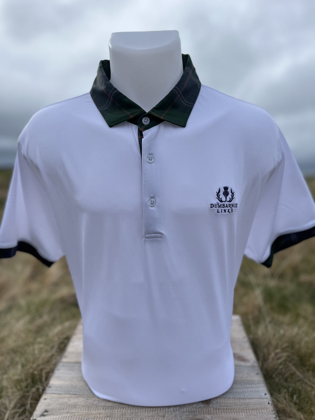 Dumbarnie Collection - Men's Pique Polo W/ Tartan Collar - Mix and Match - 2 for £100!