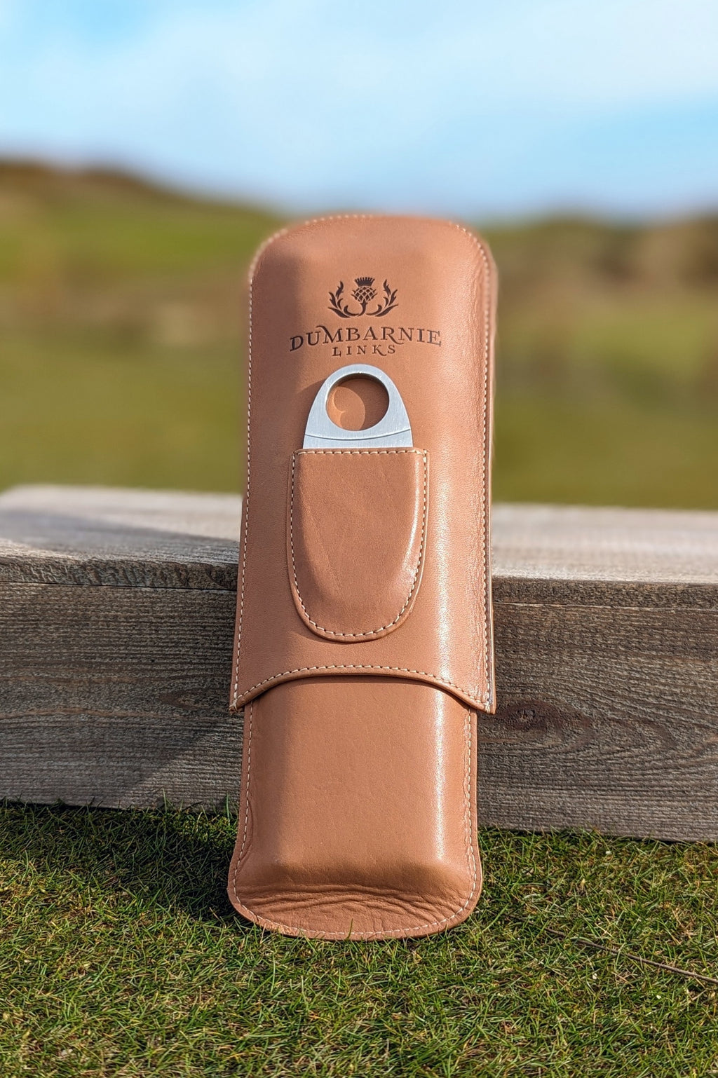 Leather Cigar Case with Hipflask